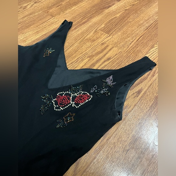 Vintage 90’s Y2K 100% Silk Dress Silk Slip Dress Fairy Beaded Dress Embroidered - Picture 8 of 17